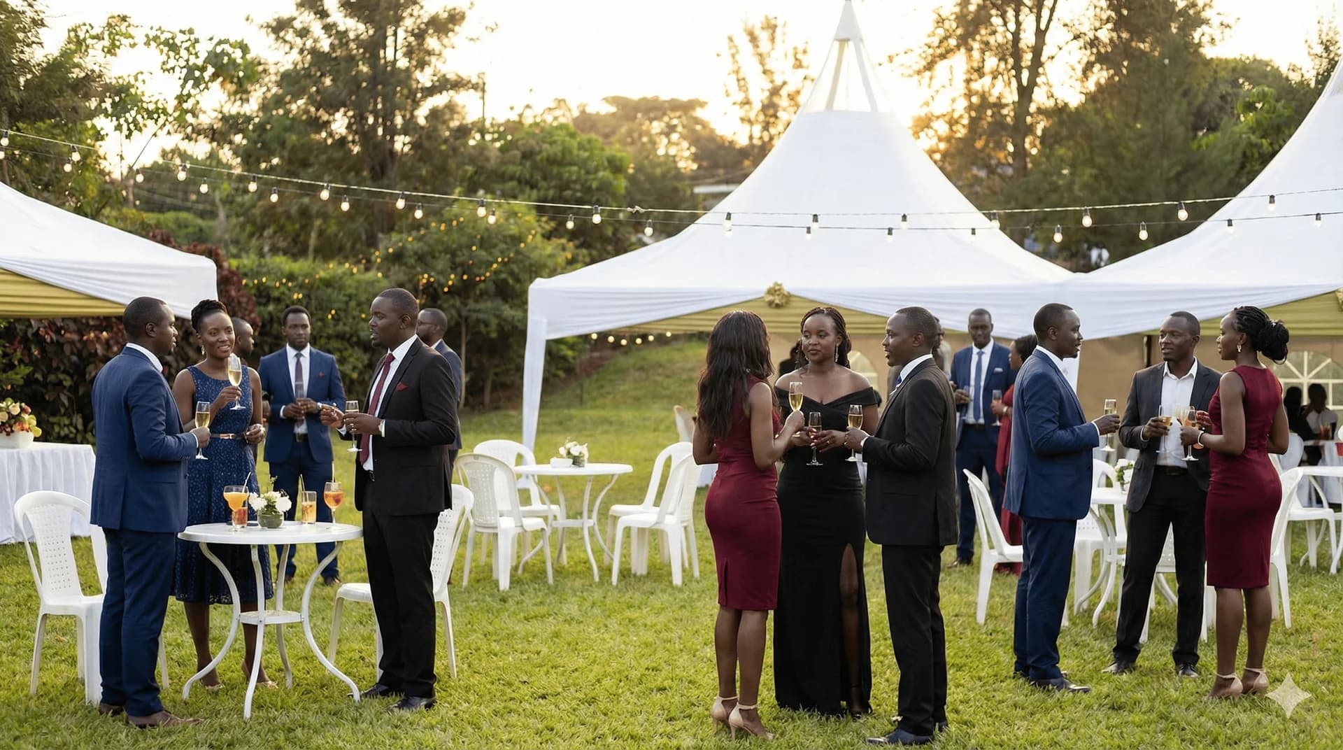 Beautiful garden venue with lush greenery